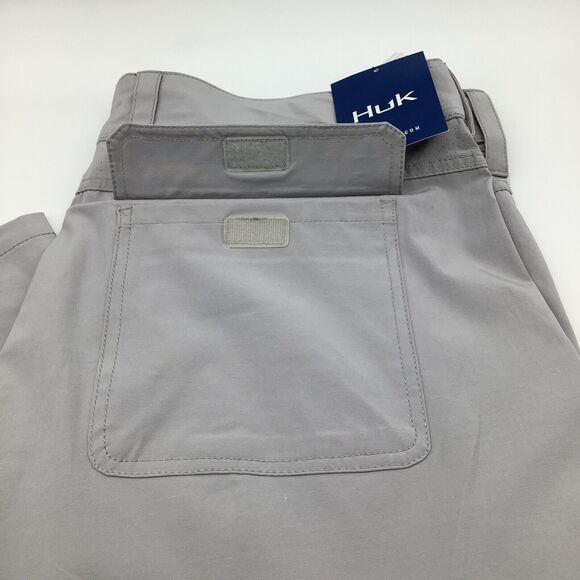 Huk Mens Next Level Fishing Hiking Pants Overcast Grey Size XL NWT - Picture 6 of 16